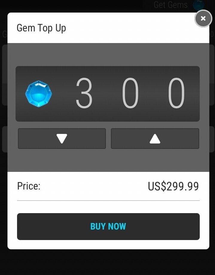 「VeVe」アプリ内で通貨Gemを購入-2