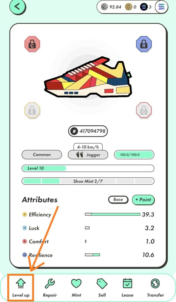 STEPN（ステップン）のレベル上げ費用と手順【どこまで上げればいい？】 TSUCKY BLOG
